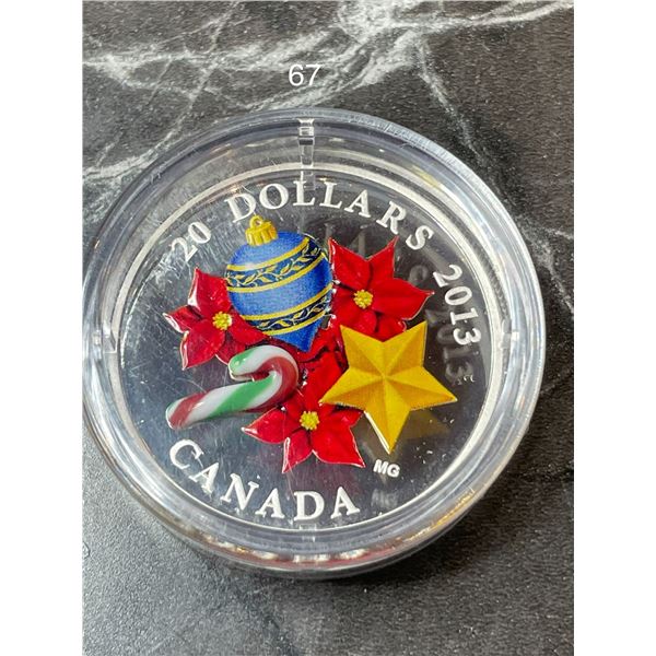 2013 CANADA $20 CANDY CANE FINE SILVER COIN