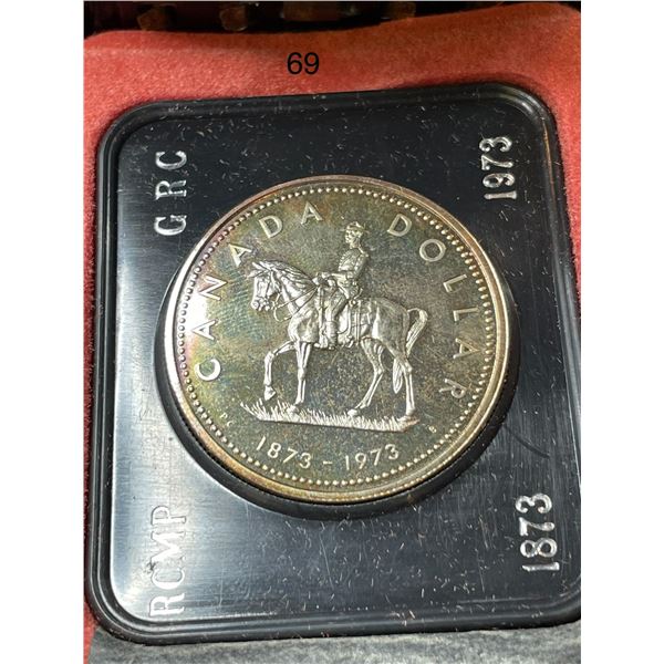 1 Dollar - Elizabeth II Royal Canadian Mounted Police 50% Silver
