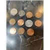 Image 1 : Mix of Canadian and American Currency, Pennies, Nickles, Dimes