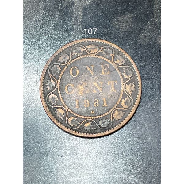 1881 Canadian Large One Cent