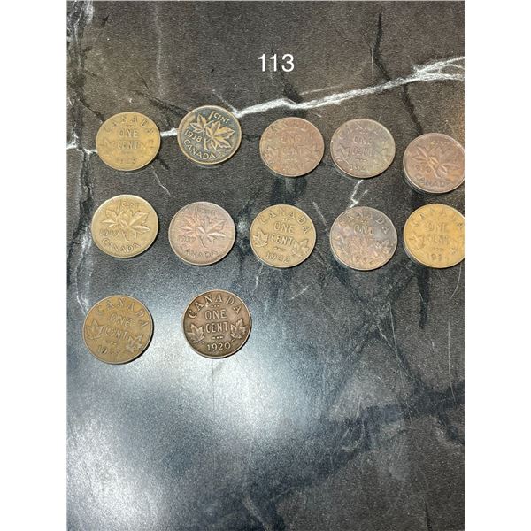 20's & 30's Canadian Pennies