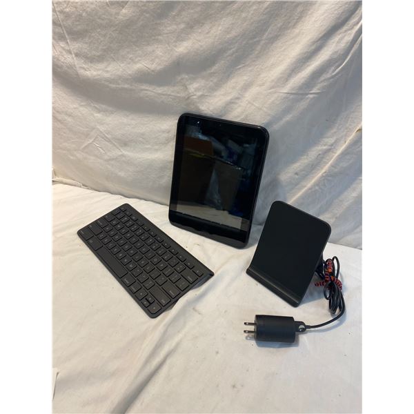 HP tablet, keyboard, wireless charger