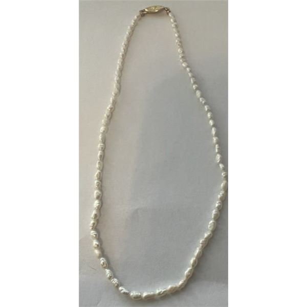 Genuine 16" Freshwater White Pearl Necklace