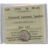 Image 1 : 1910 Five Cents - Pointed Leaves