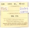 Image 3 : 1935 Silver Dollar - Doubling