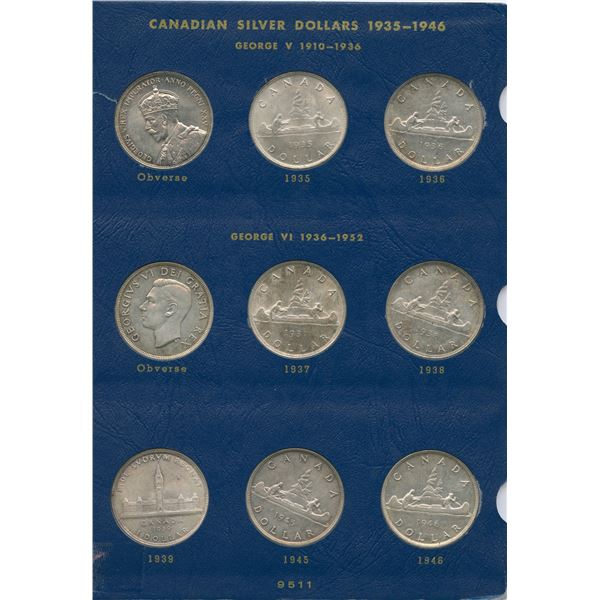 Set of Canadian Silver Dollars