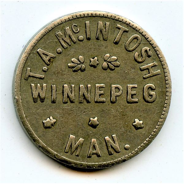 Lot of three Manitoba trade tokens.