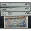 Image 2 : Bank of Canada $1, $2, $5 Multi Colour Set - Low Serial #45