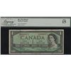 Image 1 : Bank of Canada $1, 1954 - Low Serial #72
