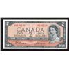 Image 1 : Bank of Canada $2, 1954 - Devil's Face - Transitional Prefix