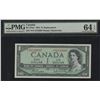 Image 1 : Bank of Canada $1, 1954 - Replacement