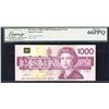 Image 1 : Bank of Canada $1000, 1988 - Gem Replacement