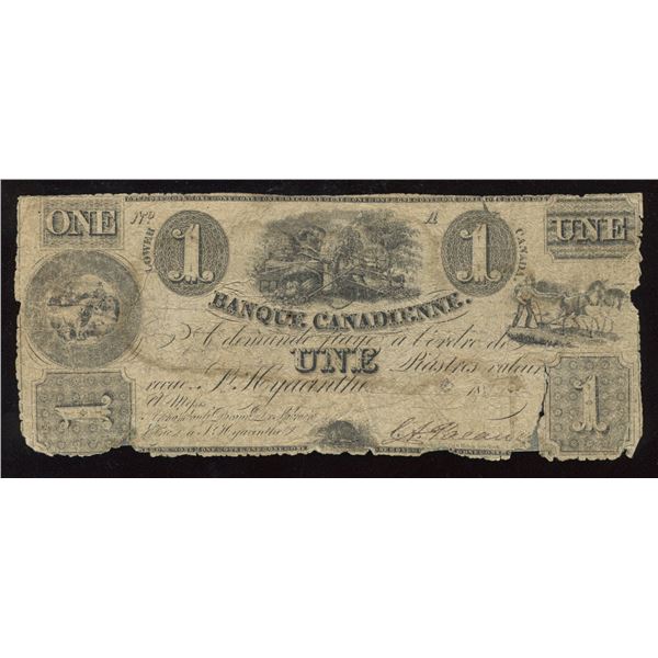 Banque Canadienne $1, 1836