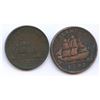 Image 1 : Bahamas & Bermuda Penny Lot of 2 Coins