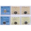 Image 1 : Ten Cents - Lot of 6 Graded Coins