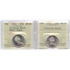 Image 1 : 1965 & 1967 Twenty-Five Cents - ICCS Graded Victoria North Pair