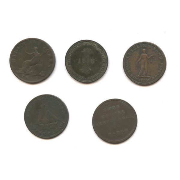 Canadian Token Lot of 5