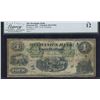 Image 1 : Mechanics Bank $4, 1872 - A Letter Overprint