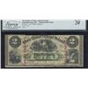 Image 1 : Bank of Prince Edward Island $2, 1877 - Canada Currency Overprint