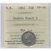 Image 1 : 1862 New Brunswick Ten Cents - Double Punched 2
