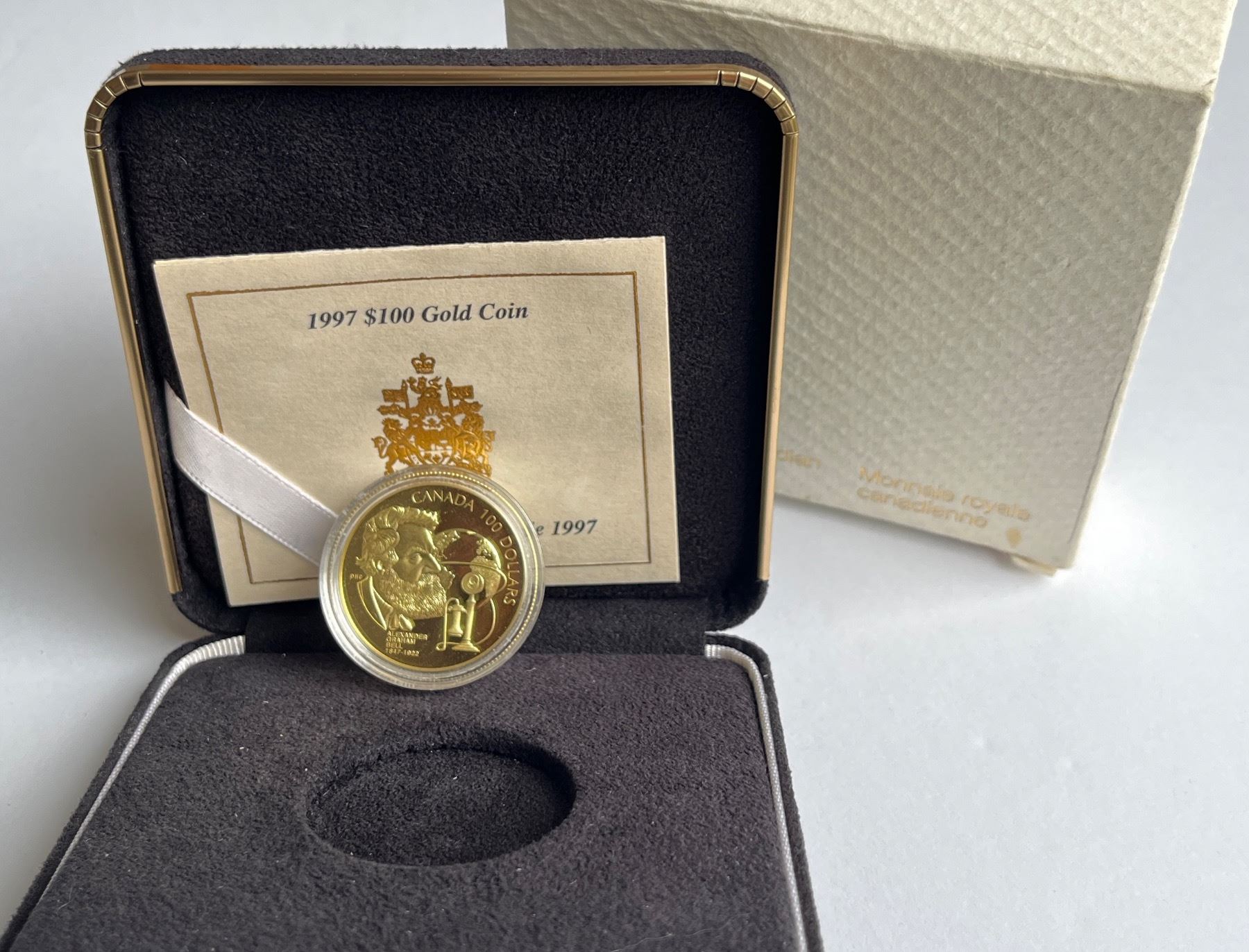 1997 Alexander Graham Bell $100 Gold Coin - Geoffrey Bell Auctions