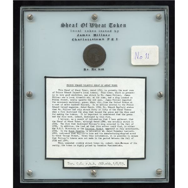 BR 916, Sheaf of Wheat Halfpenny Token