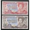 Image 1 : Government of The Falkland Islands 5 & 20 Pounds