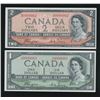 Image 4 : Bank of Canada $1 - $20, 1954 - Identical Devil's Face Serial Numbered Set