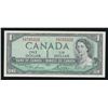 Image 1 : Bank of Canada $1, 1954 - Descending Ladder Number