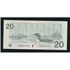 Image 2 : Bank of Canada $20, 1991 - Ink Smear (Black Eye)