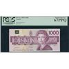 Image 1 : Bank of Canada $1000, 1988 - Low Serial Number