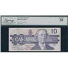 Image 1 : Bank of Canada $10, 1989 - Low Serial Number #135