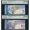 Image 2 : Bank of Canada $5 & $10 - Low Serial Number Pair #135
