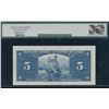 Image 2 : Bank of Canada $5, 1937 - Osborne