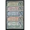 Image 1 : Bank of Canada $1 - $20, 1954 - Devil's Face Set