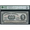 Image 1 : Banque Nationale $100, 1922