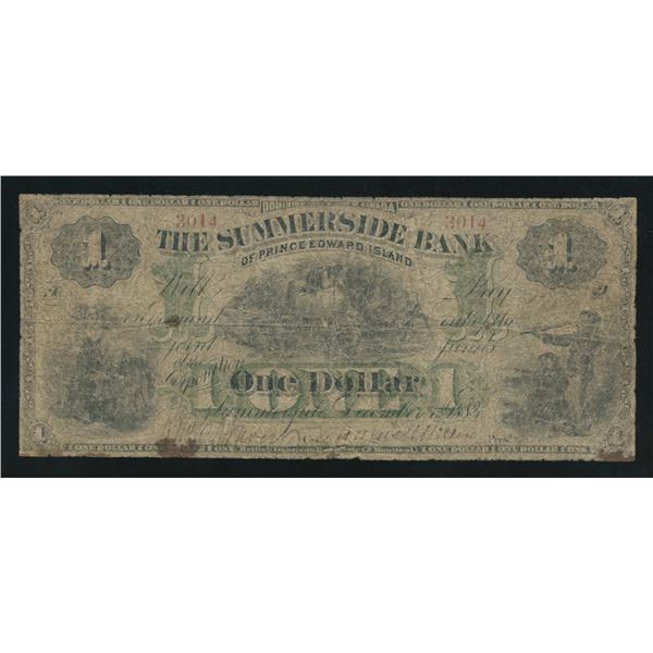 Summerside Bank $1, 1884