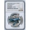 Image 1 : 2015 Niue Island Blue Whale $1 Colorized Fine Silver Coin