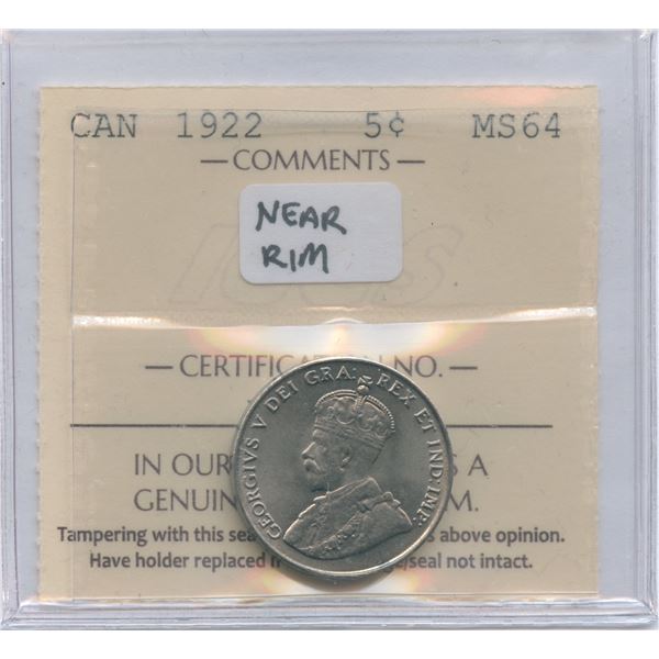 1922 Five Cents