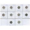 Image 1 : Silver Five Cents Collection of 10 Coins