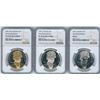 Image 1 : 2007 Thayendanegea Silver Dollar NGC Graded Trio