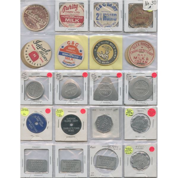 PEI Pogs and Milk Tokens - Lot of 40