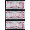 Image 2 : Central Bank of the Bahamas $3, 1974 - Lot of 3 Consecutive