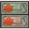 Image 1 : Bank of Canada $1 & $2, 1954 - with Eaton's Cello Wrap