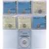 Image 1 : Newfoundland Five Cents - Lot of 7 Graded Coins