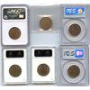 Image 2 : Lot of 5 Graded One Cents