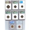 Image 2 : Lot of 8 Graded Canadian One Cents