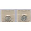 Image 1 : 1937 & 1954 Twenty-Five Cents - Lot of 2 ICCS Graded