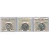 Image 1 : Fifty Cents - Lot of 3 ICCS Graded