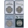 Image 1 : Lot of 4 Graded Canadian Silver Dollars